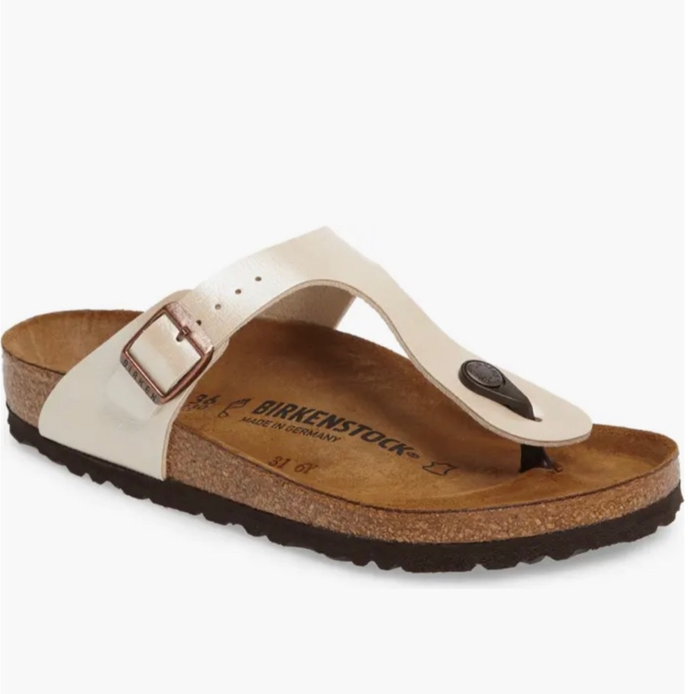 Birkenstock Gizeh, Birko-Flor, Graceful Pearl White